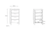 Furniture24 Kommode KIRIKUS KUSK214 met 4 lades, Productafbeelding-voorbeeld 2