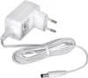 A white power adapter with a European plug and a coiled white cable with a DC connector. Náhled obrázku produktu