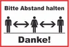 Bitte Abstand halten Schild A2 (420x594mm) Produktbild-Vorschau 1
