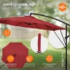 ML-Design Ampelschirm Ø 300 cm Rot Alu Sonnenschirm mit Produktbild-Vorschau 2