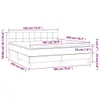 vidaXL Boxspringbett mit Matratze Creme 180x200 cm Stoff Produktbild-Vorschau 6