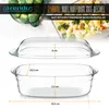 Arendo Auflaufform Borosilikatglas 2400 ml mit Glasdeckel, Produktbild-Vorschau 2