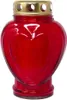 Grablampe Herz "Charles" H 17,5 cm, rot Produktbild-Vorschau 1
