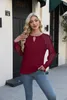 Damenbluse Langarm Spitze Elegant Bordeaux M Produktbild-Vorschau 3