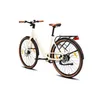 A cream-colored electric city bike with brown accents is shown against a white background. Produktbild-Vorschau