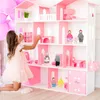 Houten poppenhuis, familie, schattende simulatie, 7 poppen, Productafbeelding-voorbeeld 2