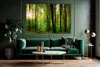 Plátno nástěnný obraz do ložnice stromy zelený les 80x120cm Náhled obrázku produktu 3