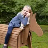 roba Outdoorspielpferd, Massivholz teak-farben, Produktbild-Vorschau 4