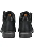 A rear view of two black leather boots. Produktbild-Vorschau