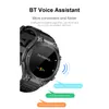 A smartwatch displaying a voice assistant interface, with speech bubbles indicating voice commands. Náhled obrázku produktu