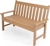 A brown plastic garden bench shown from a slight angle against a white background. Produktbild-Vorschau