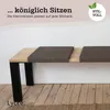Klemmkissen 1 Klemmleiste antirutsch Bankauflage Sitzpolster hochwertiges Kunstleder taupe Produktbild-Vorschau