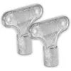 Two silver radiator bleed keys are shown against a white background. Podgląd zdjęcia produktu