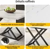 MODFU Table À Manger Extensible Avec Plateau Noyer Et Pieds Voir les images du produit 6