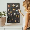 Tablica magnetyczna czarna 80 x 50 cm, metalowa tablica Podgląd zdjęcia produktu 2