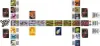 A board game setup with cards and tokens arranged on a white background. Produktbild-Vorschau