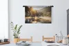 MuchoWow® Wandteppich Wandbehang Wald - Wasser - Nebel Produktbild-Vorschau 3