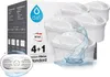 A product shot of water filter cartridges and their packaging, with water splashing around some of the cartridges. Náhľad obrázku produktu