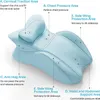 （Bleu）Coussin cervical en mousse à mémoire de forme pour Voir les images du produit 6