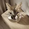 WOHNLING Tischvase Aluminium 30cm Silber Dekovase rund Produktbild-Vorschau 4