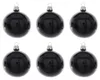 Weihnachtskugeln Glas 6cm mundgeblasen 6er Box - Schwarz Produktbild-Vorschau 2