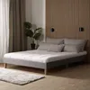 Homestyle4u čalouněná postel 160 x 200 cm futonová postel Náhled obrázku produktu 15