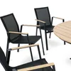 A set of outdoor dining furniture, including chairs and a table, on a white background. Produktbild-Vorschau