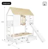 Merax Haus-Etagenbett 90x200 cm mit Rutsche und 2 Produktbild-Vorschau 7