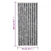 Fliegenvorhang Grau und Schwarz 90x200 cm Chenille Produktbild-Vorschau 7
