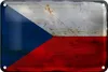 Plechový nápis vlajka České republiky 18x12c m Česká Náhled obrázku produktu 1