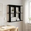 vidaXL Wandplank, wandmontage, zwart eikenhout, 80 x 20 x Productafbeelding-voorbeeld 2