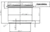 Technical drawing of a glass jar with dimensions and specifications. Produktbild-Vorschau