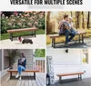 SucceBuy Panca da giardino in legno da 63" con gambe in Anteprima dell’immagine prodotto 6