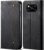 A black flip-style phone case for a Xiaomi Poco X3 NFC is shown. Produktbild-Vorschau