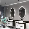 Elliptisch Badezimmerspiegel mit LED-Beleuchtung und Produktbild-Vorschau 6