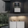 doporro LED Badezimmerleuchte Chrom 60cm - 14W Spiegellampe Produktbild-Vorschau 6