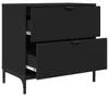 vidaXL Noční stolek černý 63,5 x 36 x 61 cm Materiál na Náhled obrázku produktu 5