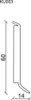 FN Neuhofer Kernsockelleiste 250 cm 60 x 14 mm weiß Produktbild-Vorschau 2