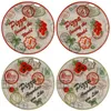 zestaw 4 talerzy do pizzy Moscow & Red zielony czerwony Podgląd zdjęcia produktu 1