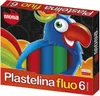 A box of colorful modeling clay with a cartoon parrot illustration. Podgląd zdjęcia produktu