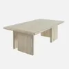 A rectangular coffee table made of travertine-look material. Produktbild-Vorschau