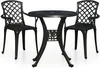 vidaXL 3dílná sada Bistro Set Cast Aluminium Black Náhled obrázku produktu 1