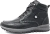 A single black leather boot is shown against a white background. Anteprima dell’immagine prodotto