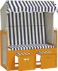 vidaXL Strandkorb mit Dach Poly Rattan & Massivholz Weiß & Produktbild-Vorschau 3