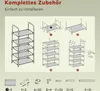 WOLTU Schuhregal mit 5 Ablagen, Schuhständer Metallgestell, Produktbild-Vorschau 8