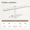 A diagram showing the dimensions of a light fixture and its included accessories. Produktbild-Vorschau
