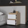 STIV Möbel | Nočný stolík Dub Sonoma/Biely Mat 40x40x53,5 Náhľad obrázku produktu 6
