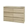 YUMEBLY | Komoda z 6 szufladami 100x33x71cm - duża komoda Podgląd zdjęcia produktu 1
