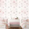Vlies Fototapete - Solid pattern with feathers - hares in a Produktbild-Vorschau 2
