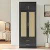 Kleiderschrank 'Larundi' 216 x 80 x 52 cm mit 4 Türen 1 Produktbild-Vorschau 4